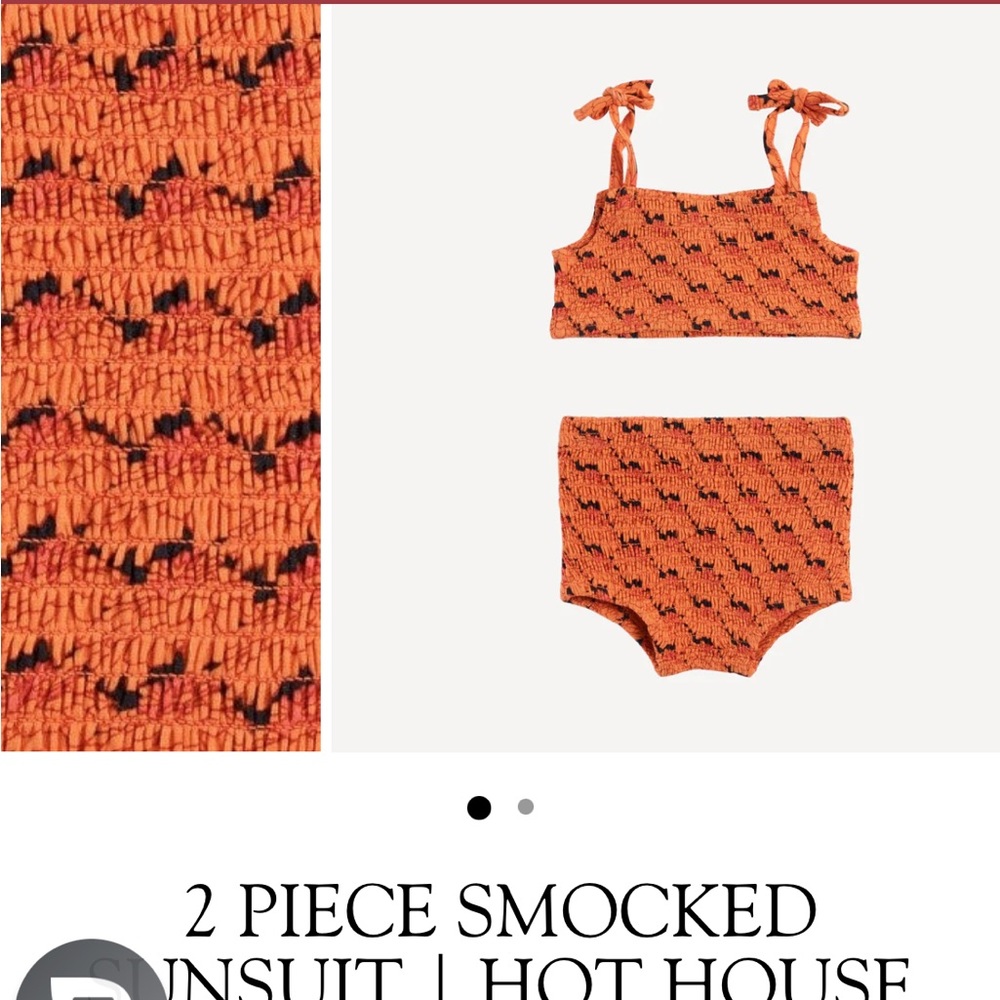 2 PIECE SMOCKED SUNSUIT | HOT HOUSE FLOWER | SUMMER WEIGHT BAMBOO Kate Quinn